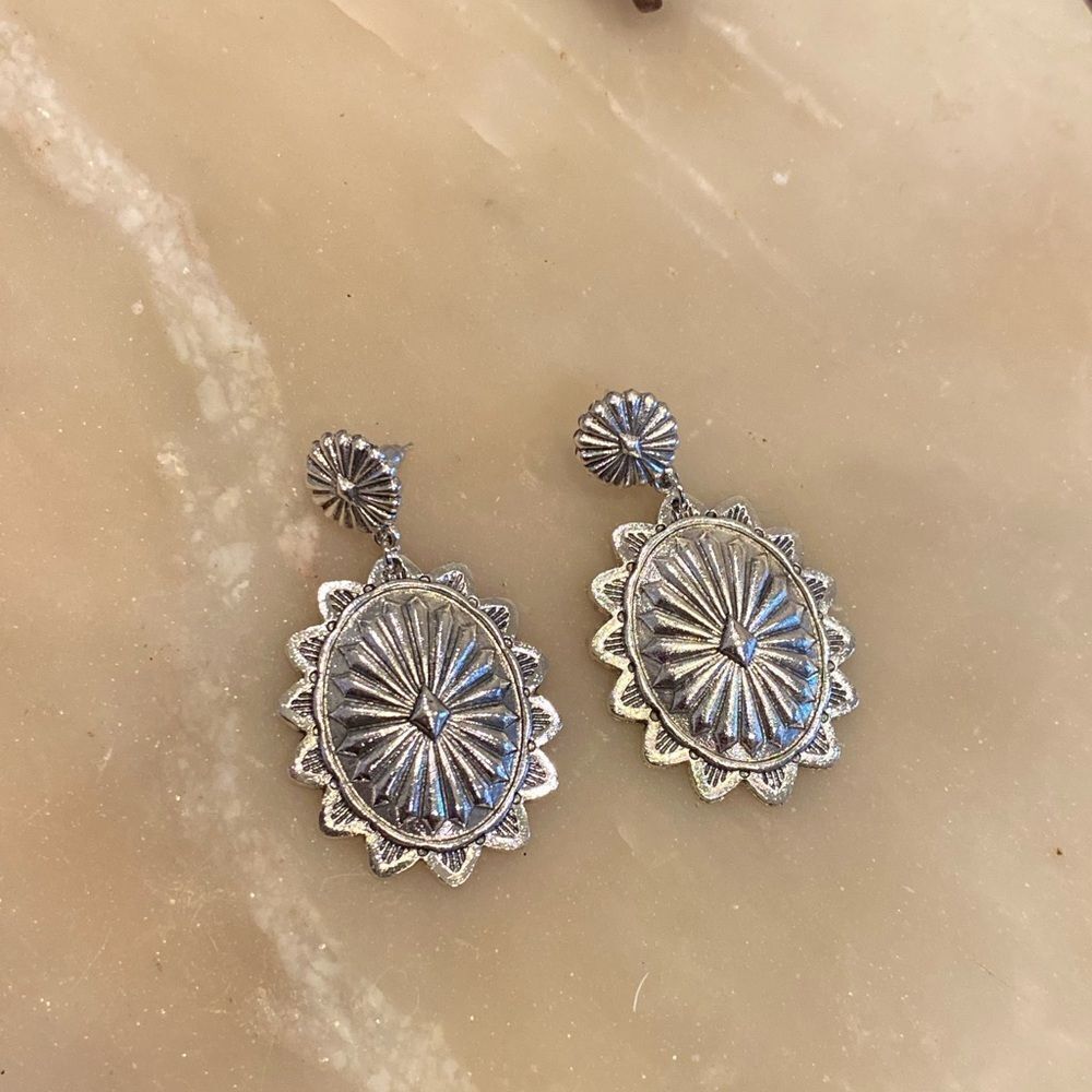 Silver eclectic dangle earrings